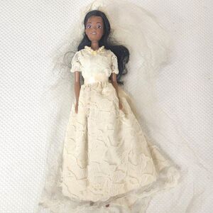 Vintage 80s AA African American Bride Doll Fashion Barbie Clone